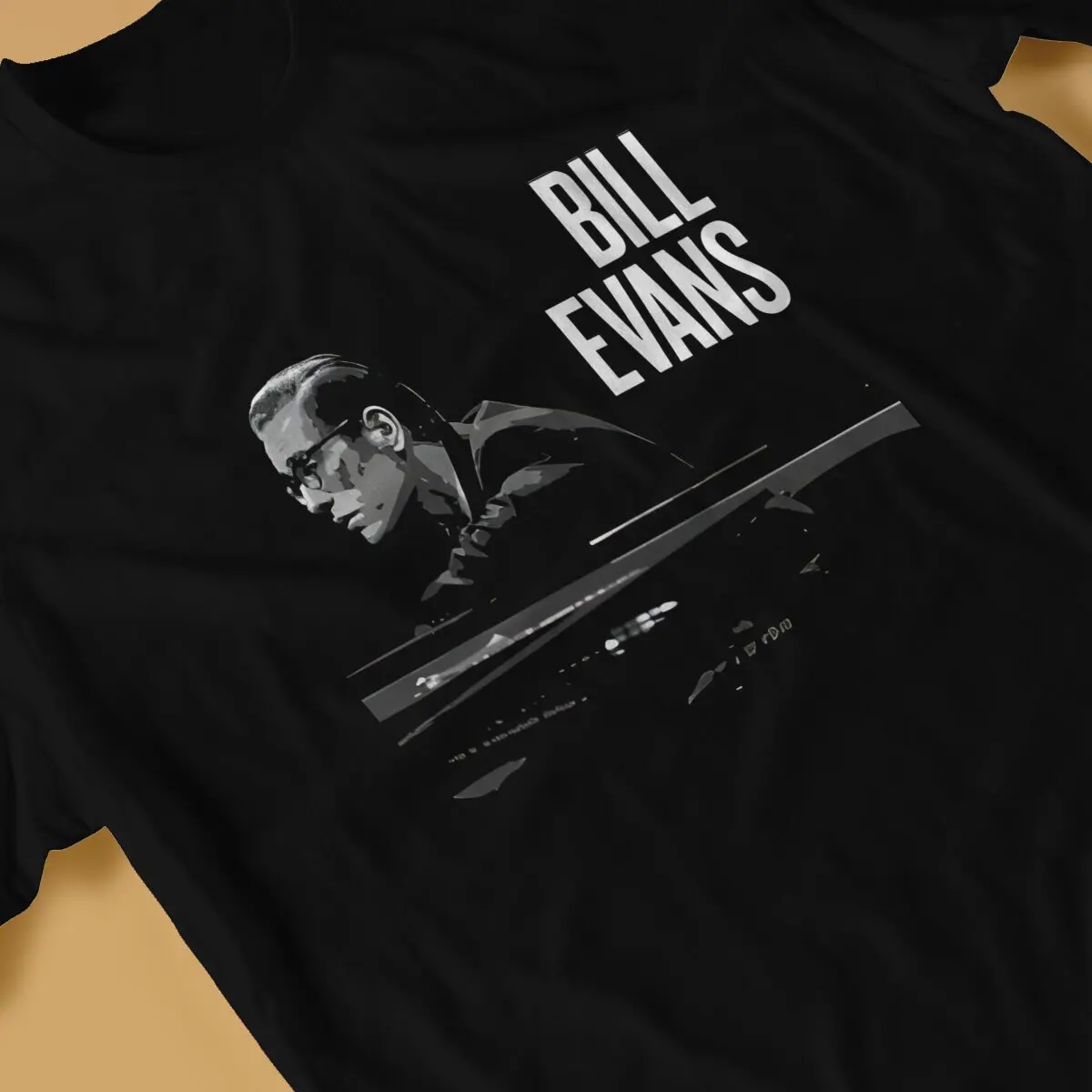 Bill Evans Creative TShirt for Men Jazz Music Round Neck Basic T Shirt Hip Hop Birthday Gifts Tops