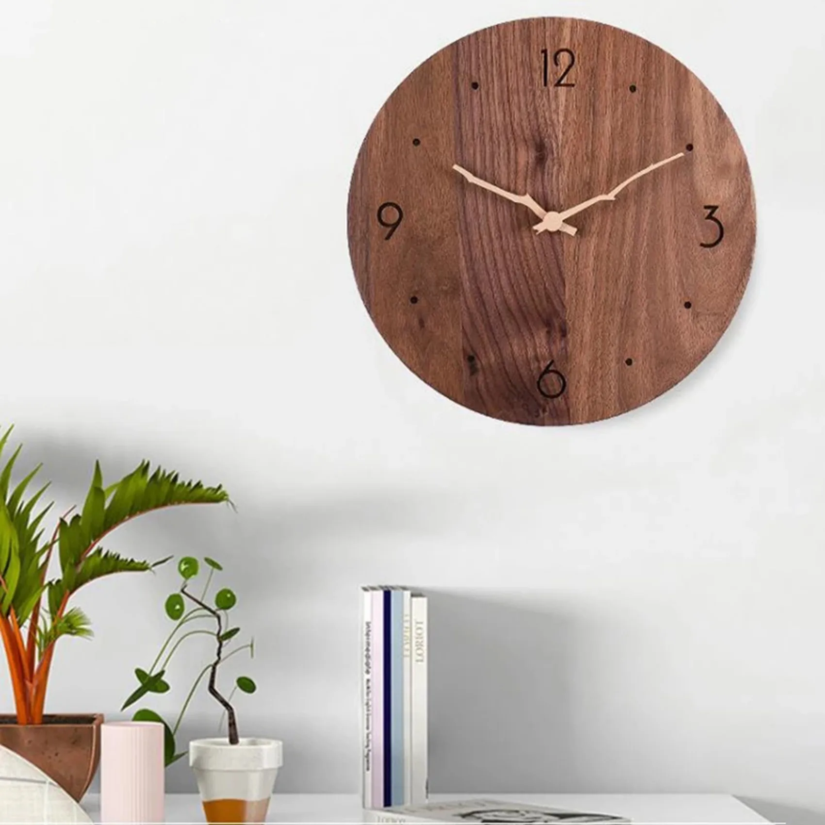 New Arrival DIY Silent Quartz Movement Mechanism Wall Clock 20mm Hands Clock for 12 Inch Clock Replaced Parts,Branch Wood