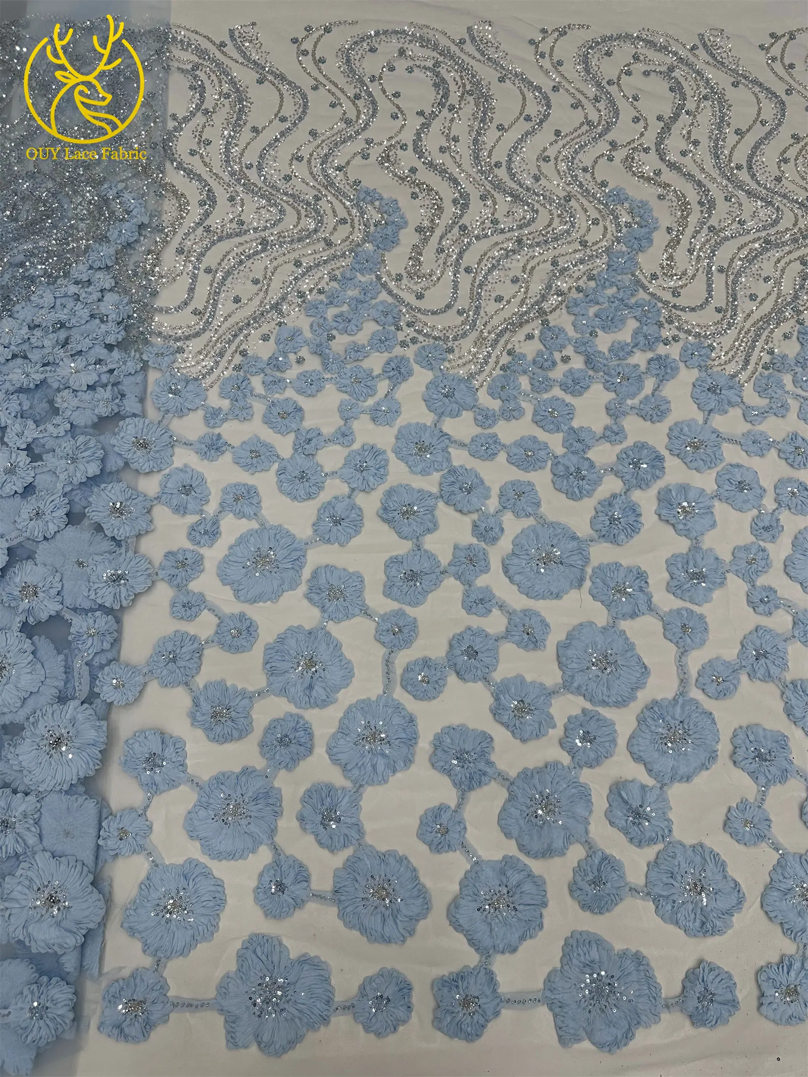 Burgunderroter 3D-Spitzenstoff, afrikanischer Perlen-Spitzenstoff, 5 Yards, nigerianischer Tüll, Pailletten-Spitzenstoff, Party, Damen, Hochzeitskleid, Nähen – Detail 18