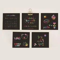 Rainbow Scratch Paper Black Scratch Paper Note Cards Doodle Pads For Girls Boys Ages 3 Paper Art For Birthday Party Favor