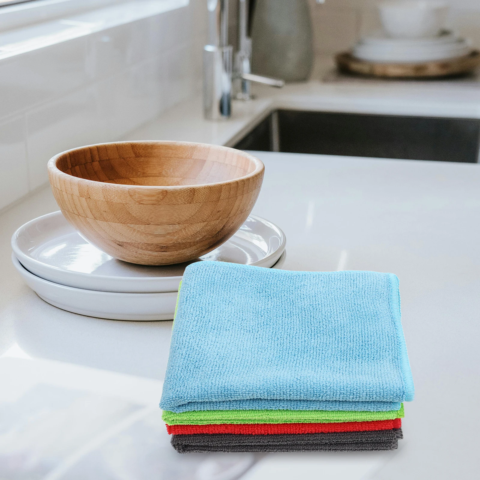 

24 Pcs Microfiber Cloth Cleaning Towels Car Drying Scouring Pad Auto Detailing