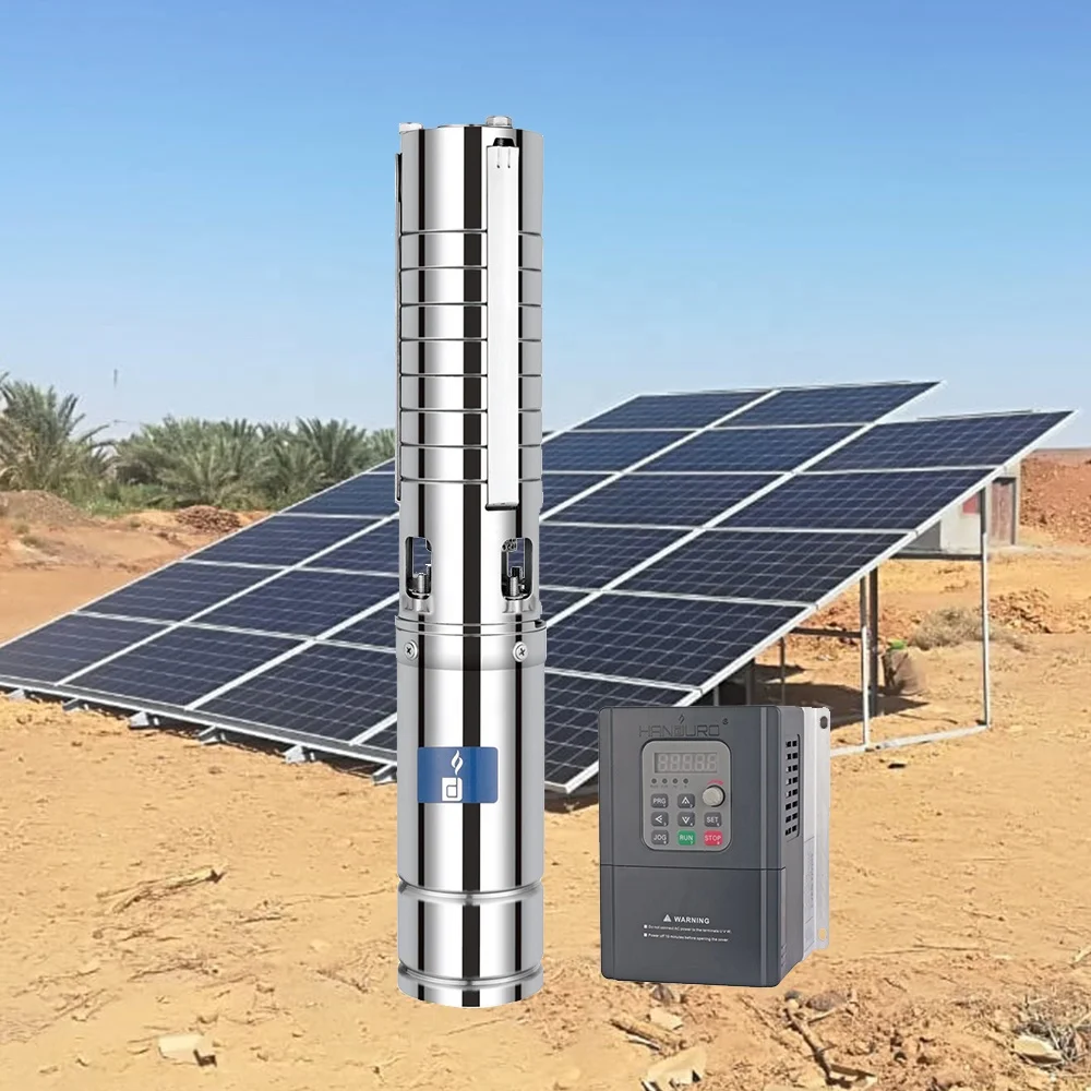 7hp 19m3/h 4 بوصة 170 متر 380 فولت التيار المتناوب/تيار مستمر الفولاذ المقاوم للصدأ المكره بئر عميق المياه مضخة الطاقة الشمسية لبركة الآبار
