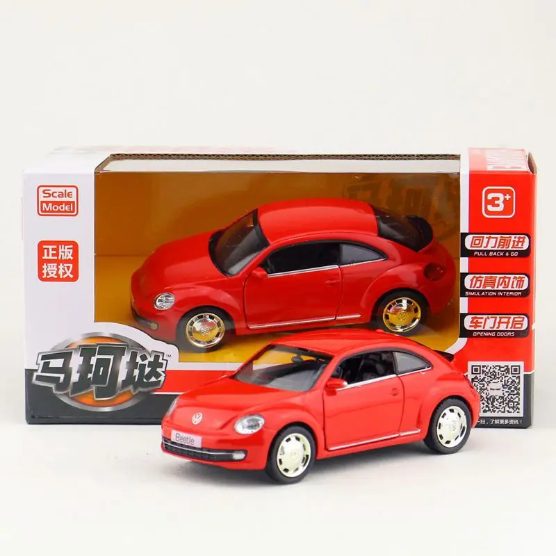 1:36 VOLKSWAGEN Beetle Diecast Alloy Metal Licensed Collection Collectible Car Model New Pull Back Toys Vehicle F311