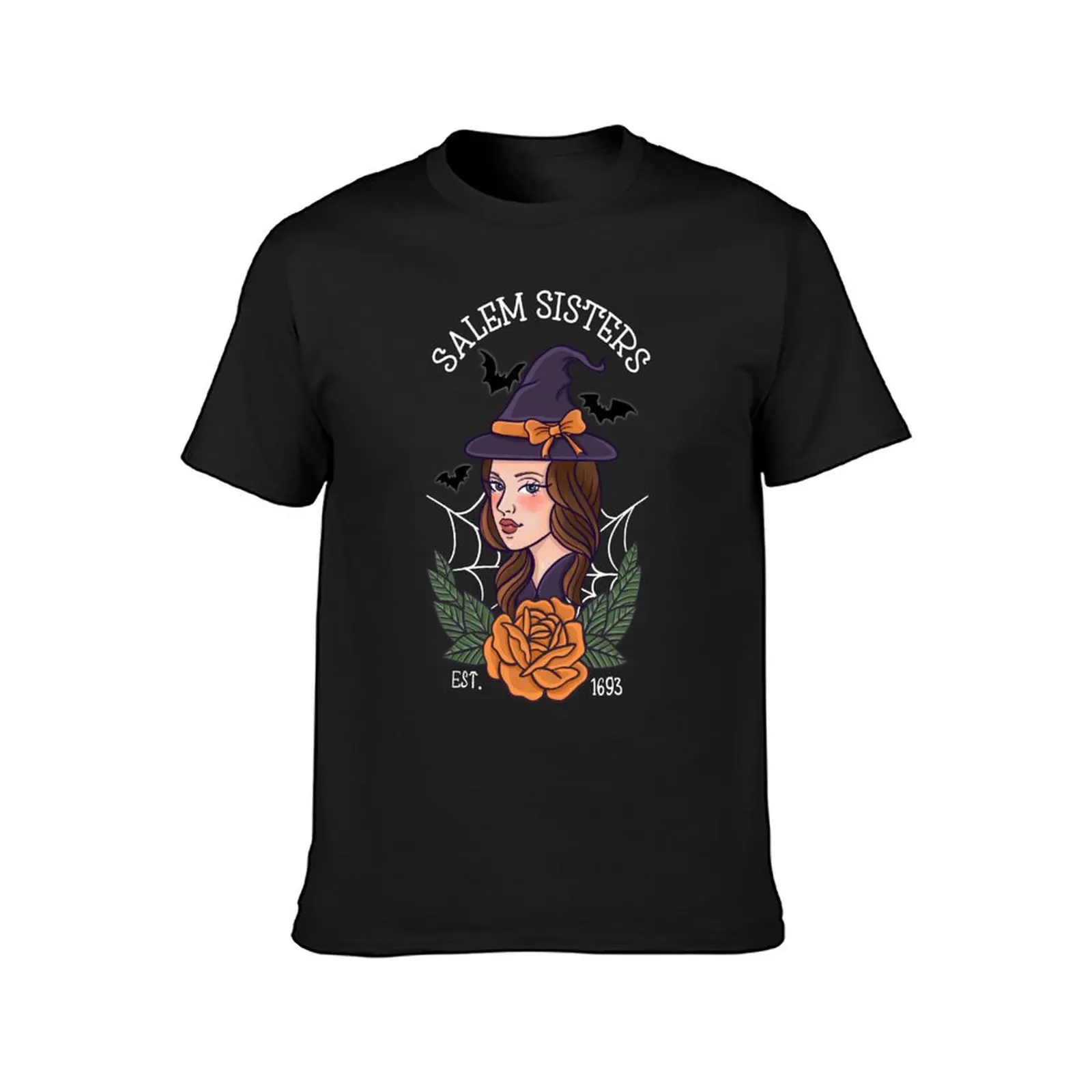 Salem Sisters - Brunette Witch T-Shirt for a boy aesthetic clothes mens graphic t-shirts pack