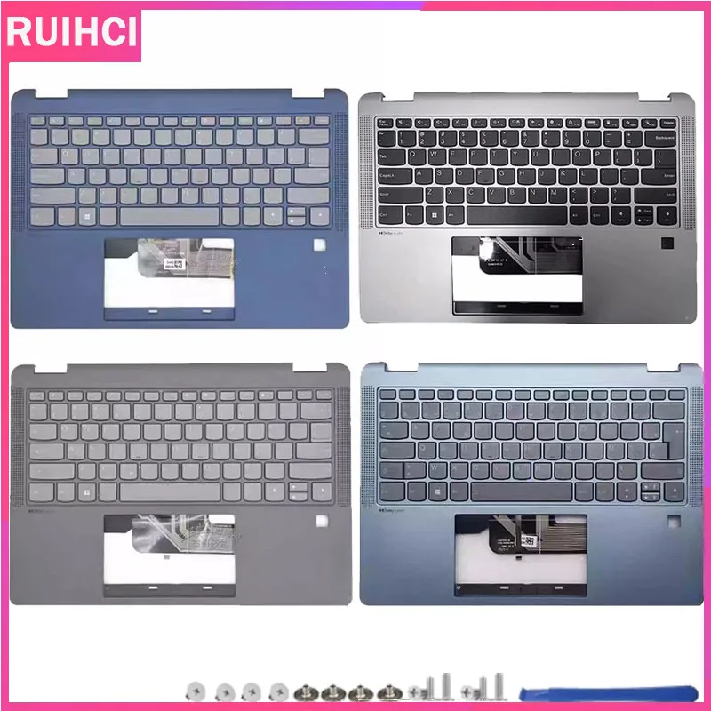 

New Palmrest Upper Case With US Einglish Backlit Keyboard For Lenovo Ideapad Flex 5-14ABR8 Flex 5-14ALC7 Flex5-14IAU7 5CB1K20715