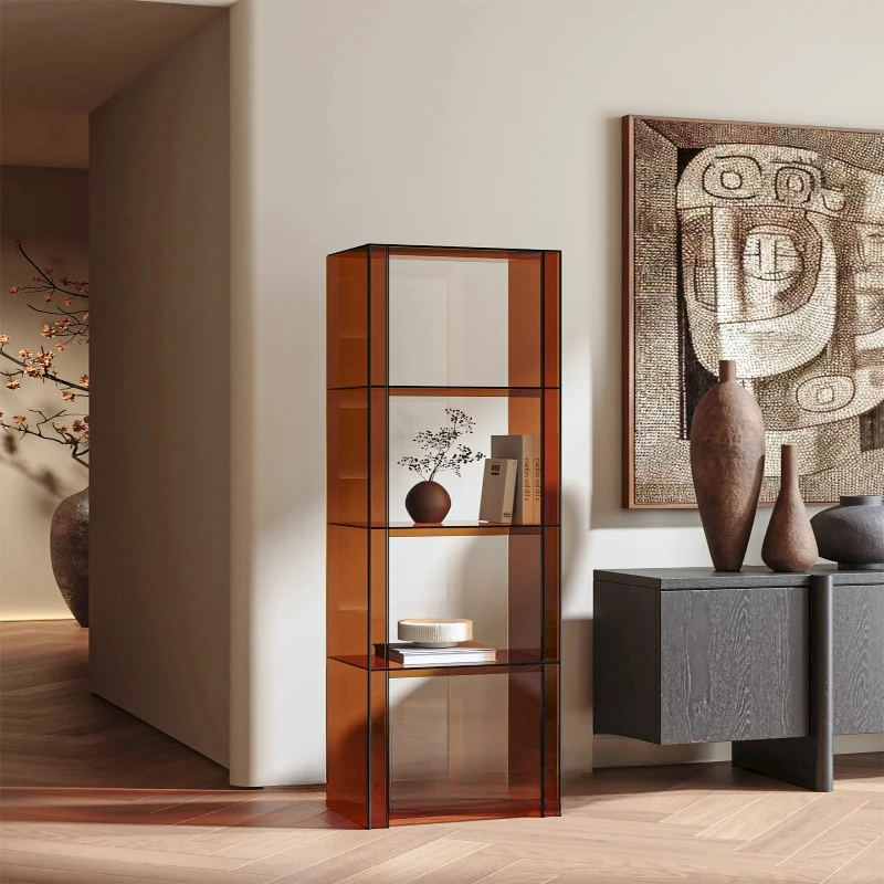 

Bookshelf floor shelf, bookcase, locker integrated against the wall lattice cabinet, storage corner small cabinet