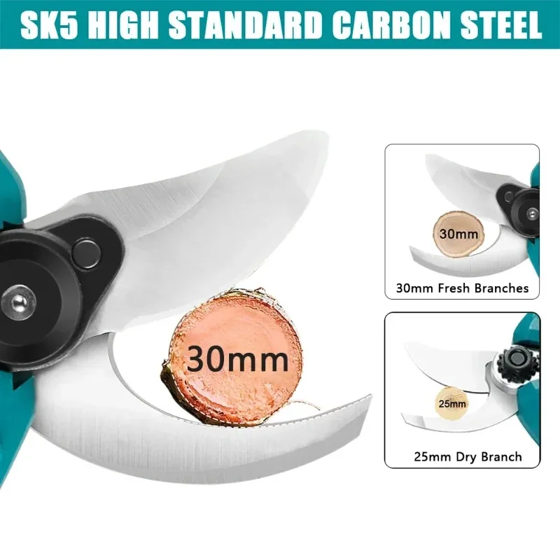 

100%18V for Makita Brushless Electric Pruning Shears Garden, Tool Branche Cutter Cordless Electric Garden Scissors Fruit Tree