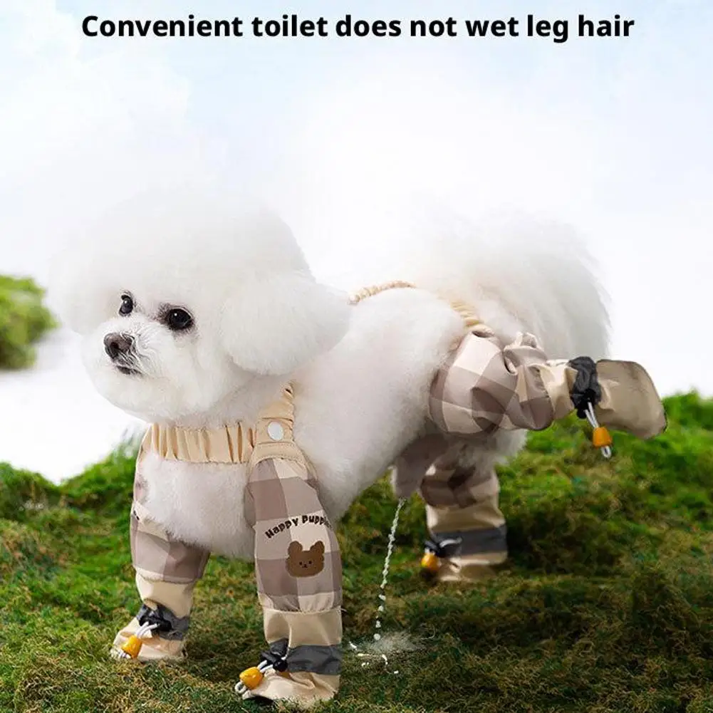 Botas impermeáveis para cães, botas de chuva com suspensório, 2025 novas calças à prova de poeira ao ar livre, mangas sujas para cães ajustáveis h0g1