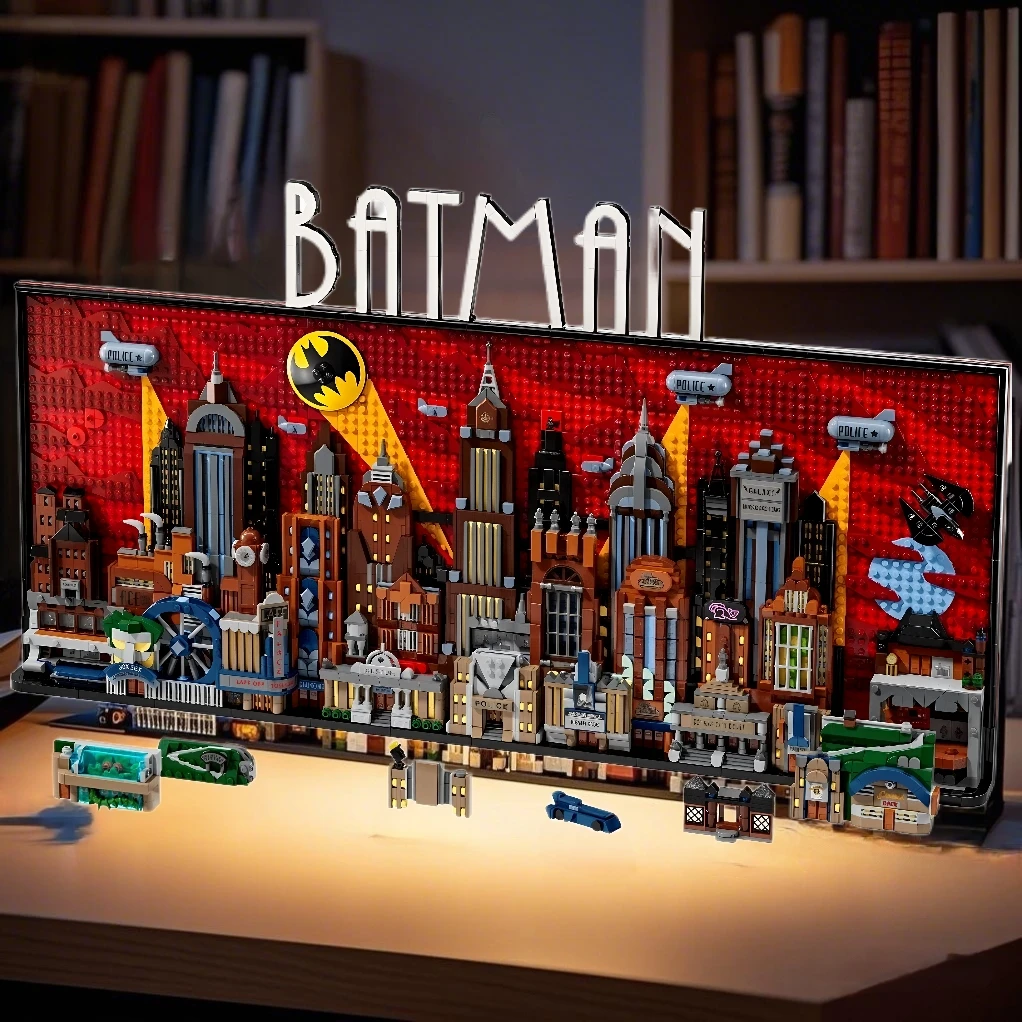 

Hot sales Animated Series Gotham City Skylines compatible 76271, Building Block Model, Birthday Gift Halloween Christmas Gift