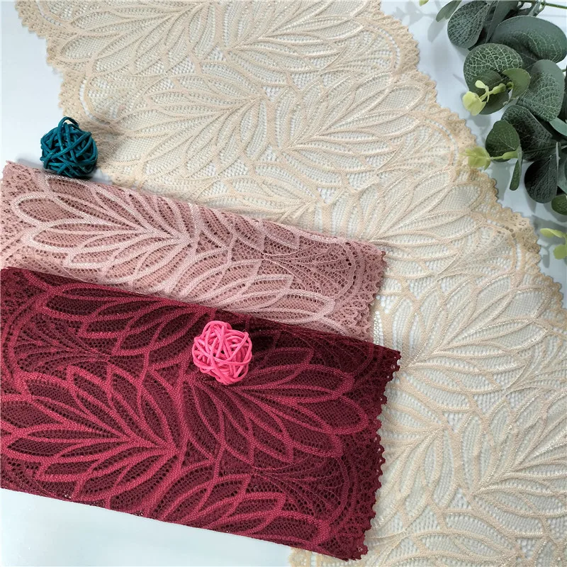 2023 20.5CM Chantilly Colorful Wide Lace Trim Band Ribbon For Ladies Vest Corset Nightgown Bib E2895