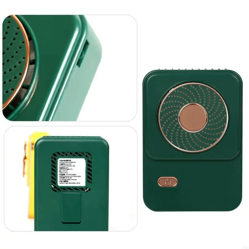 19 QE USB قابلة للشحن معلقة عنق الكسول كسول صغير مروحة USB الرقبة مروحة أوراق الشحن مروحة محمولة لمكتب السفر في الهواء الطلق