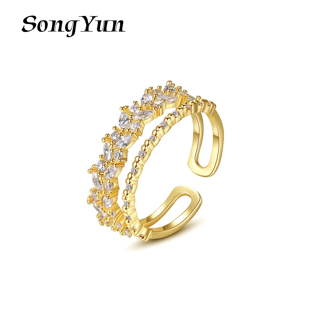 

SongYun Jewelry MHT Quality Brass Ring Wedding Band CZ 7A Zircon Party Cocktail Valentine Women Rings Fashion Jewelry