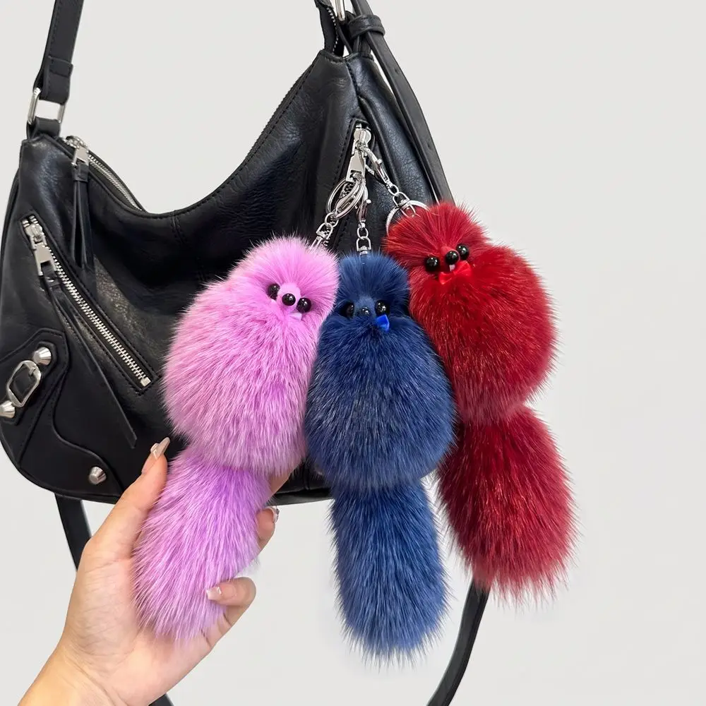 Sweet Cool Fur Tails Fur Pendant Hanging Long Hair Fluffy Fur Pendant Retro Ornament Bag Charms Women Ladies