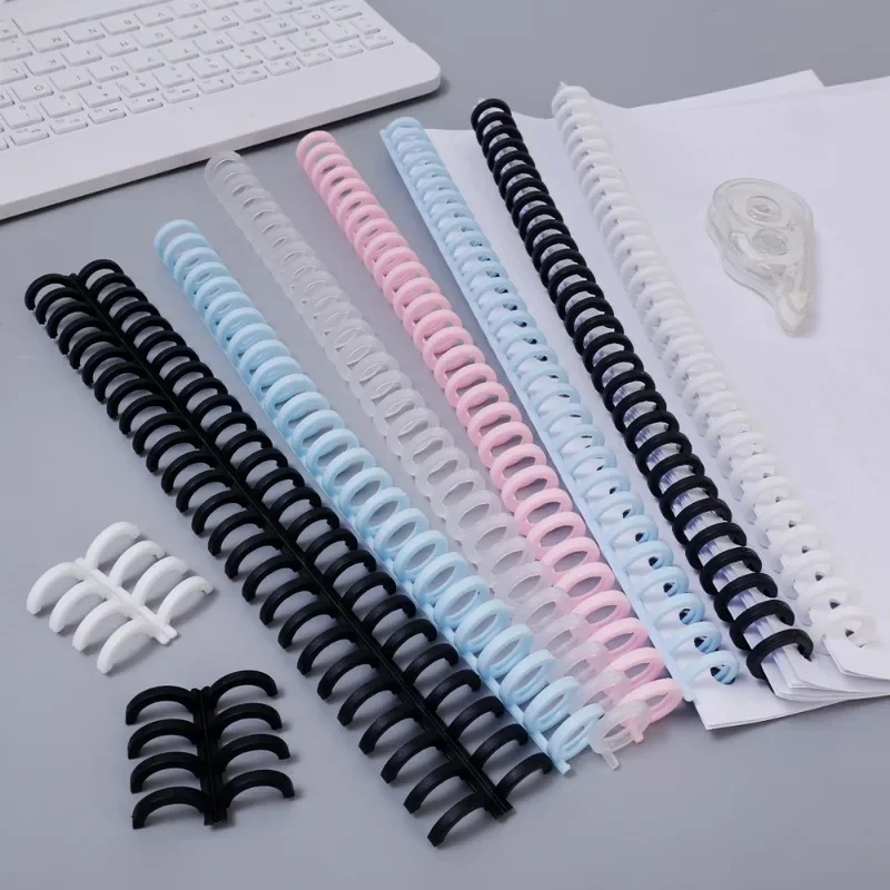 Imagem -03 - Notebook Clipes de Encadernação para Papelaria Office Folhas de Papel Livro Círculos Anel Álbum Binder 30 Buracos Espiral a4 51 Pcs