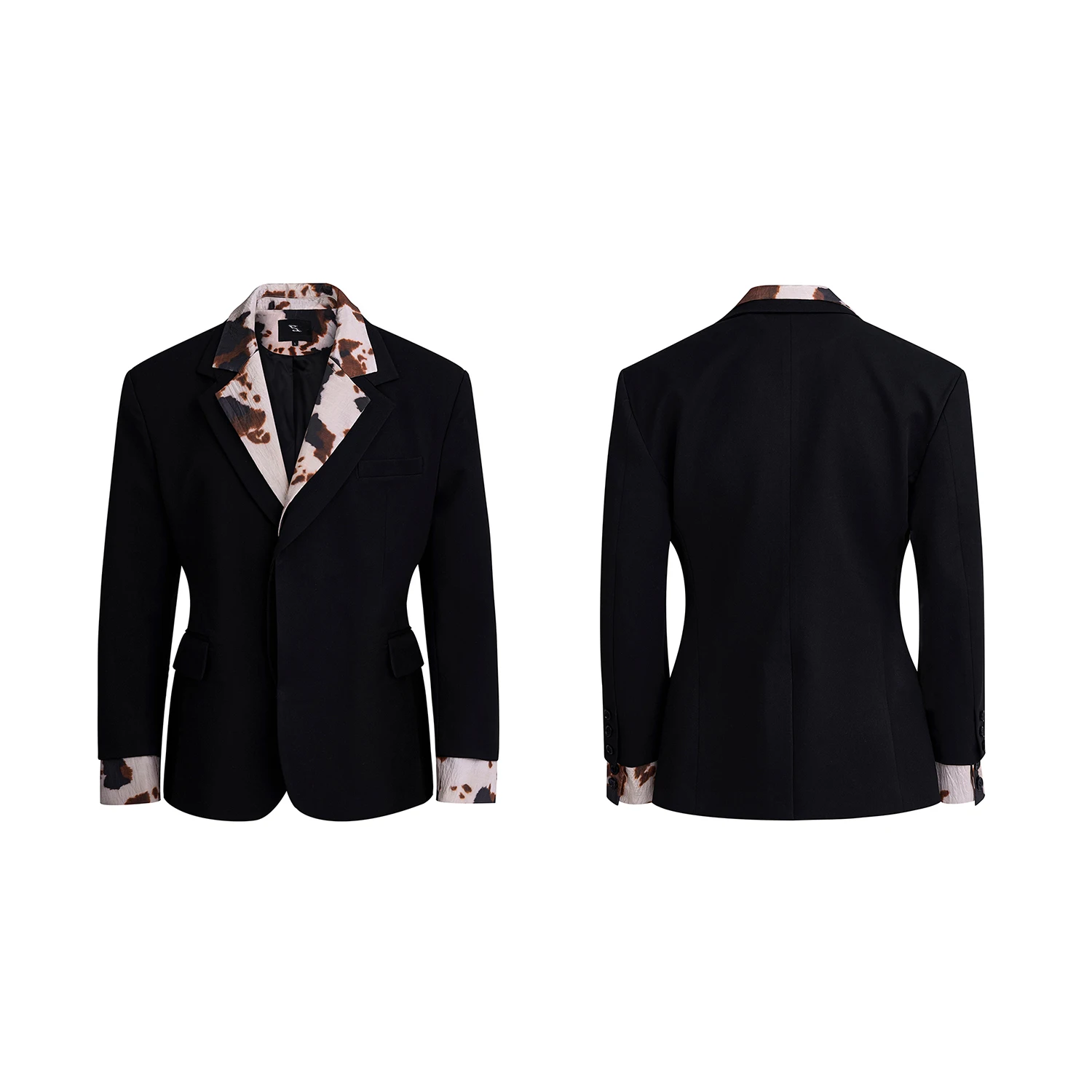 Men's 2025 Autumn New Chic 2pcs Male High-end Long Sleeve Color Matching Faux Two-piece Blazers Suit Pants Men's Two-piece Sets