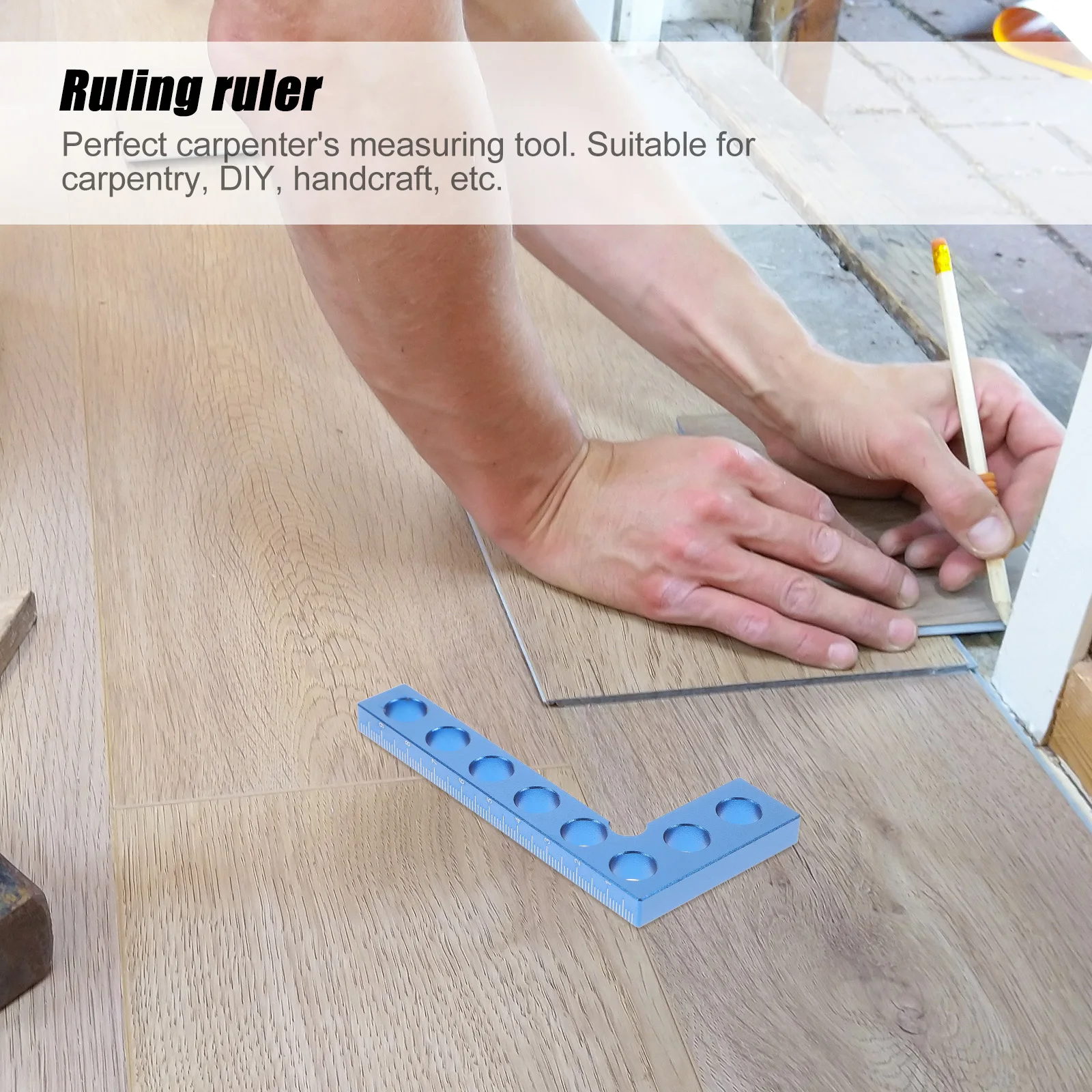 

Aluminum Alloy Professional Carpenter Square Compact Lightweight Measuring Tool For Woodworking Construction Accessory