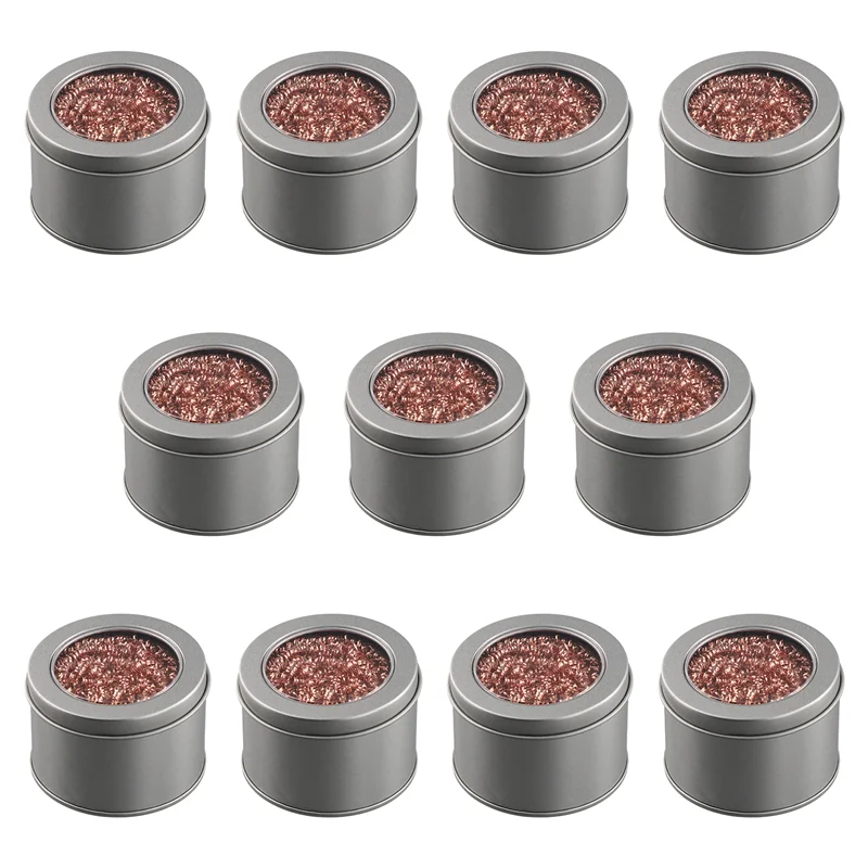 Nettoyeurs de pointes à souder ABLU-10X, boule de nettoyage à dessouder, fer à souder, filtre à mailles, boîte de scories en métal avec boîte