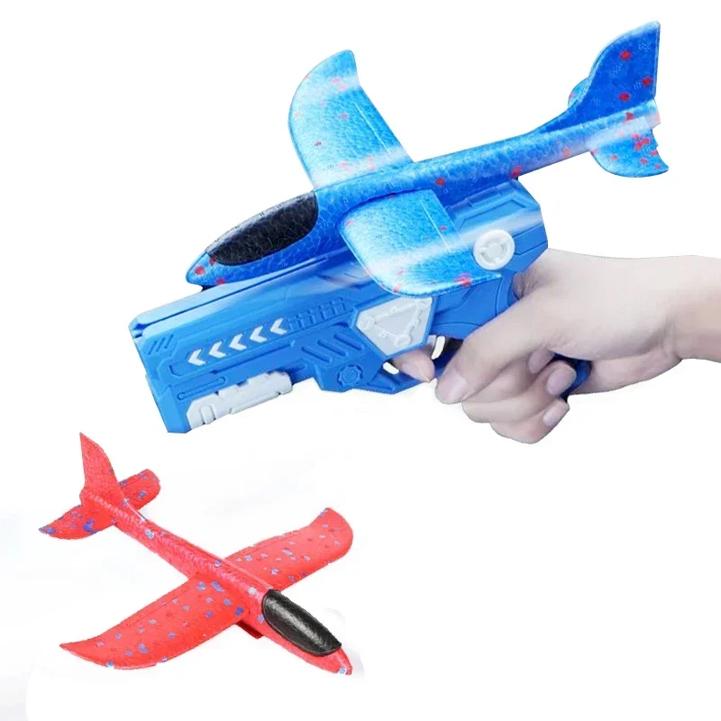 Flugzeugwerfer-Spielzeug, Outdoor-Flugzeug, fliegendes Spielzeug, rutschfest, für Kinder, EPP-Schaum, Katapult, Flugzeug, Geburtstagsgeschenke für Jungen und Mädchen