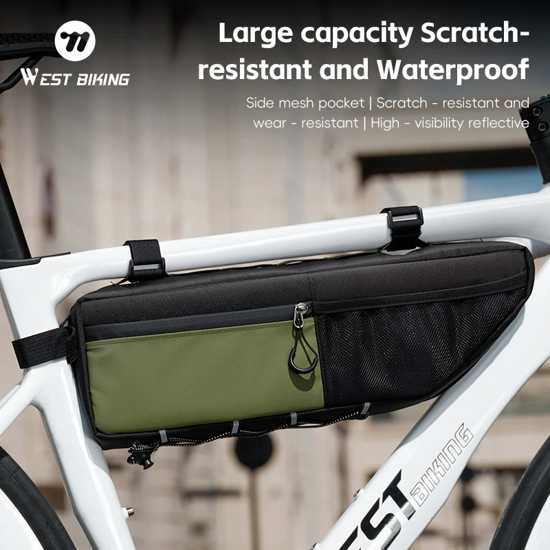 

Waterproof 2.6L Cycling Top Tube Bag Oxford 900D Anti Scratch Velcro Mount for Mountain Road Bike Cycling Equipment