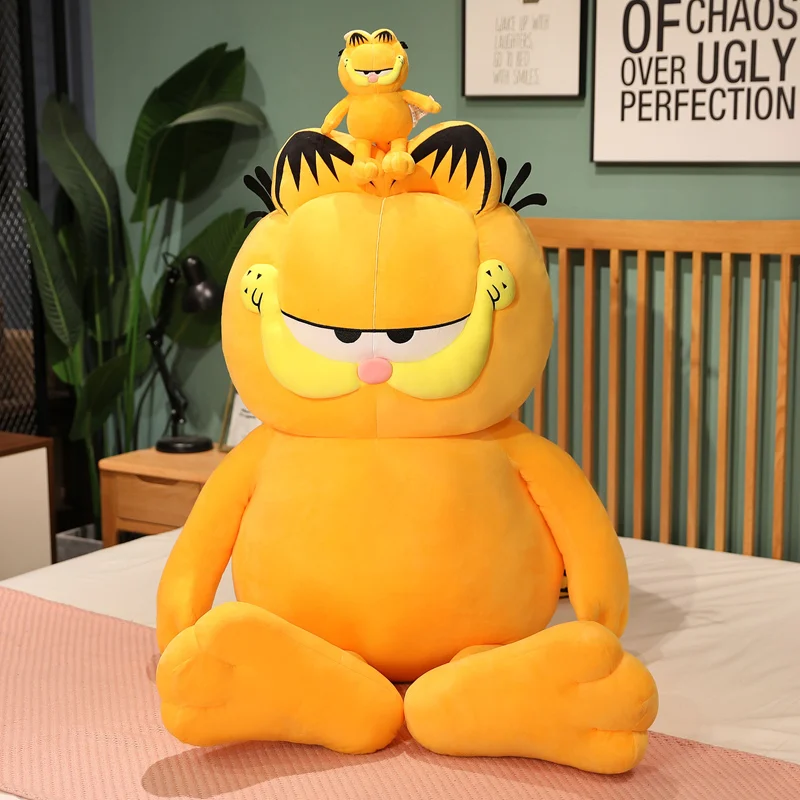 Creative Garfield Plush Soft Anime Animal Lazy Foolishly Tiger Skin Simulation Ugly Cat Kawaii Stuffed Doll Gift Christmas