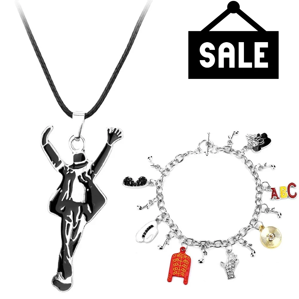 Collier BAD pour artiste chanteur, pendentif MJ classique Rock Roll Everlasting, bijou punk tendance, cadeau pour homme et femme