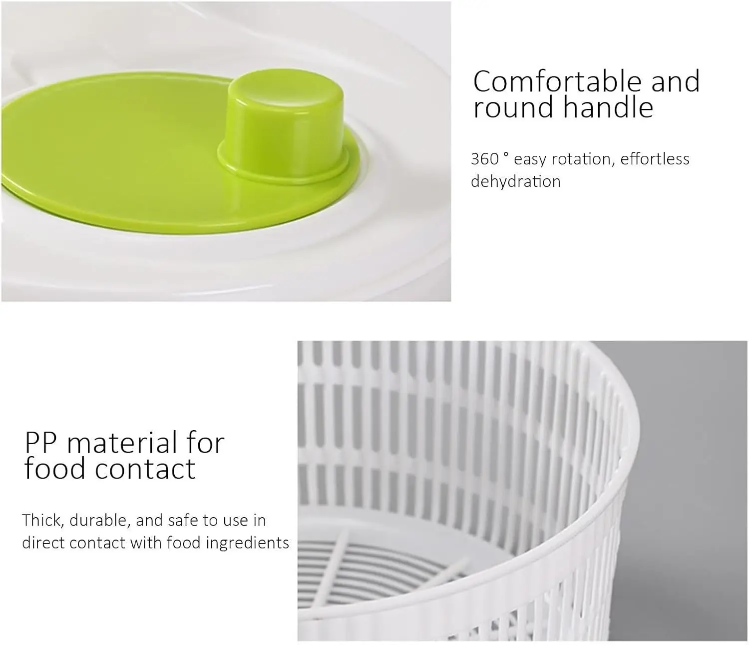 Salad Spinner Lettuce Greens Washer Dryer Drainer Strainer for Leafy Vegetables Kitchen Tool