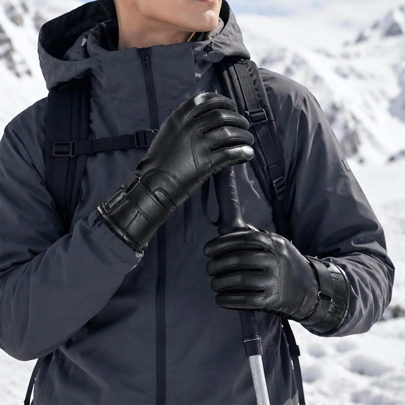 Heated Winter Gloves Touchscreen 3 Heating Levels Biking Windproof Winter Cycling Gloves For Women Men Outdoor Sports Hiking