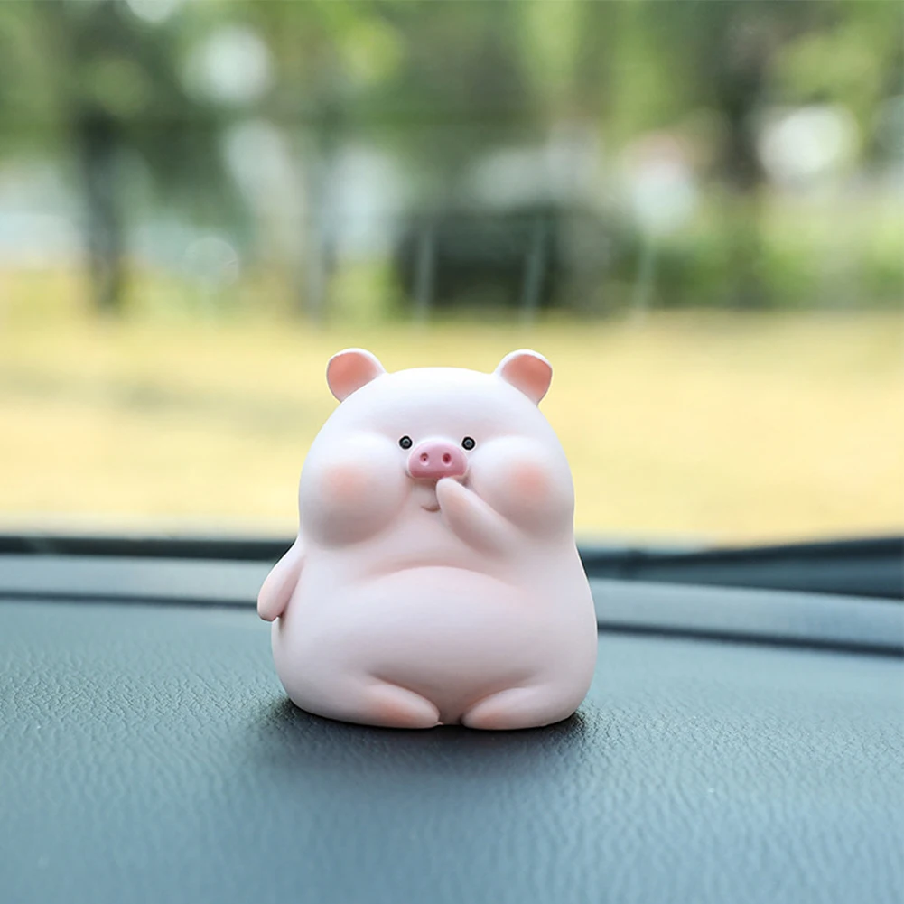 Accessory Resion 5x5x8cm Accessories Decoration Playful Pig Car Dashboard Decor Add a Touch of Cute Quirkiness