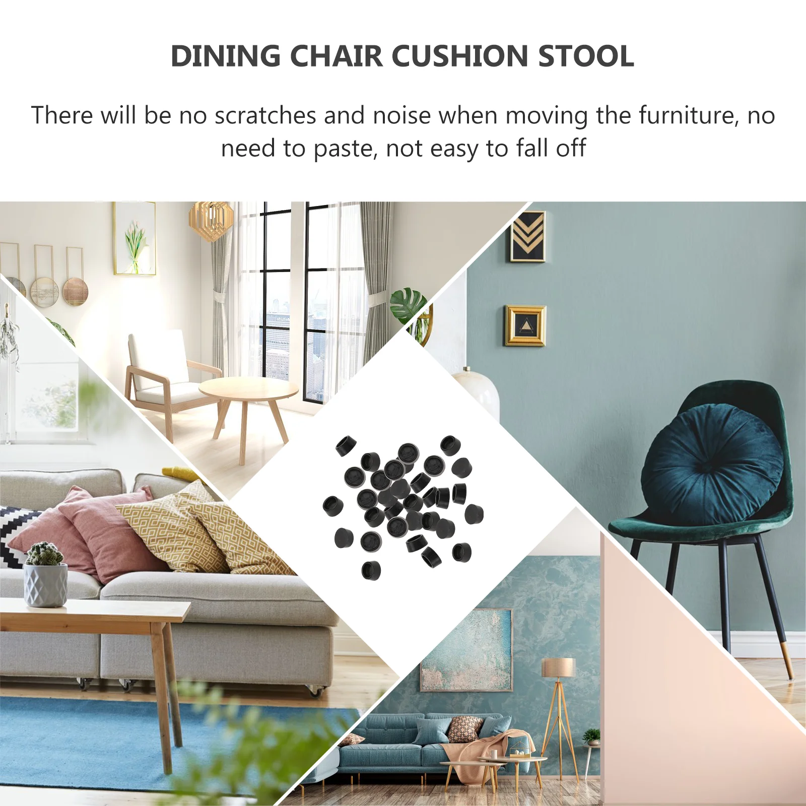 

40Pcs Furniture Foot Cover Chair Leg Protectors Durable Non-Slip Anti-Scratch Rubber Pads Stool Foot Cover Table Leg Cap