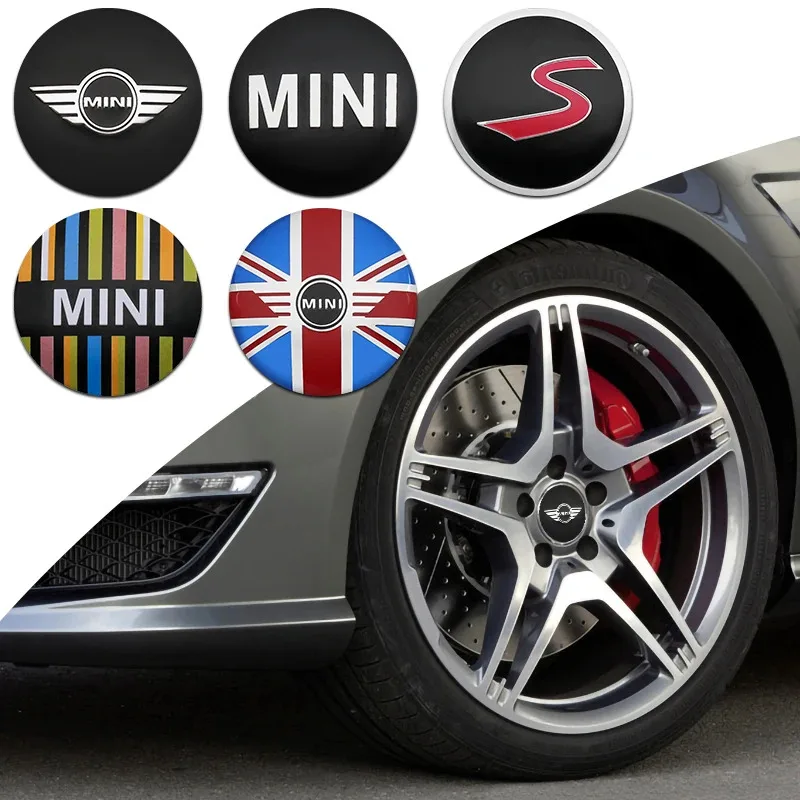 

4 шт., 56 мм, центральная крышка ступицы колеса автомобиля, наклейки для Mini Cooper One S JCW R55 R56 F55 F56 R57 R58 R60 Countryman, аксессуары