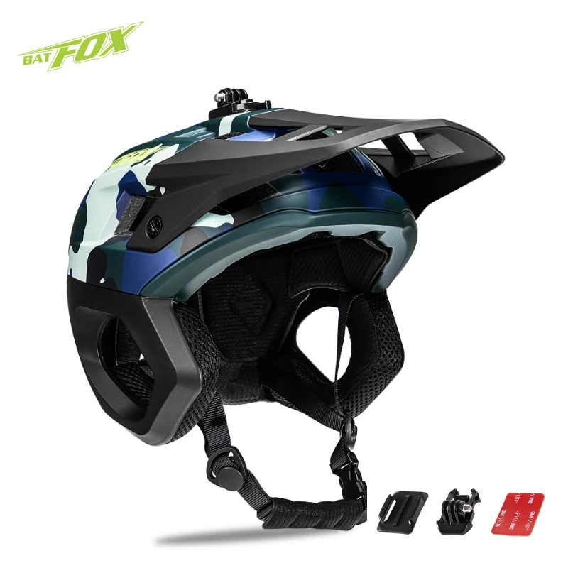 BATFOX Ear Protection Bike Helmet 3/4 Off Road MTB Bicycle Helmet Outdoor Sport Safety hat Ventilate three-fourths CyclingHelmet