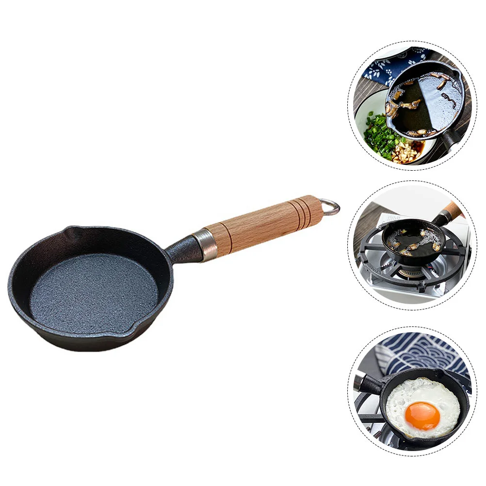 1pc Practical Frying Pan Iron Pancake Pan Mini Pan Home Cooking Utensil Home Mini Pan Pancake Cooking Pan