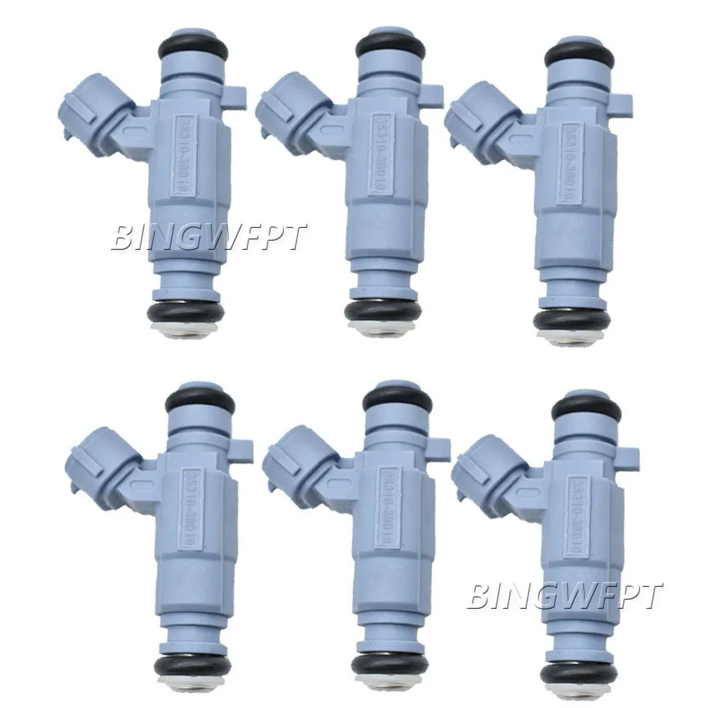 6 sztuk/partia wtryskiwacze paliwa 35310-38010 3531038010   Dla Hyundai Santa XG350 Sonata Dla Kia Amanti Optima Sorento Sedona 2.4L 3.5L