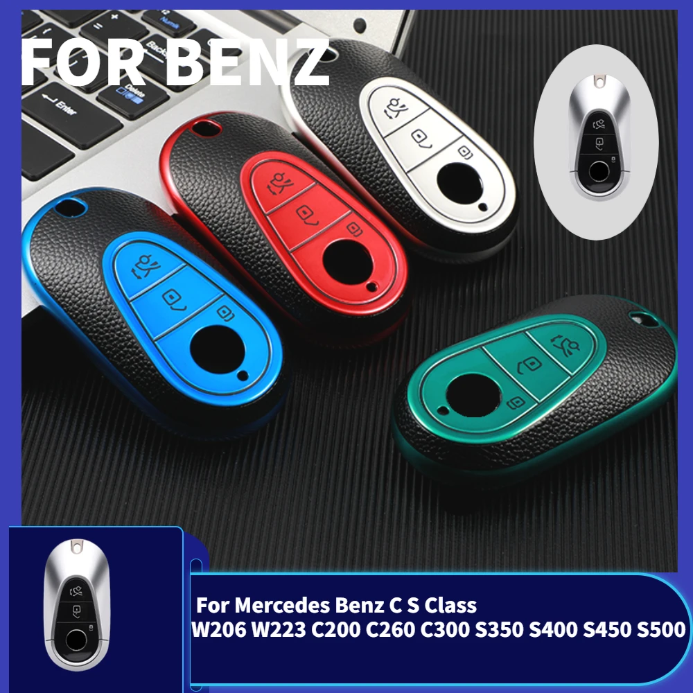 

Чехол из ТПУ для автомобильного смарт-ключа с дистанционным управлением, чехол-держатель для Mercedes Benz C S Class W206 W223 S350 C260 C300 S400 S450 S500, аксессуары
