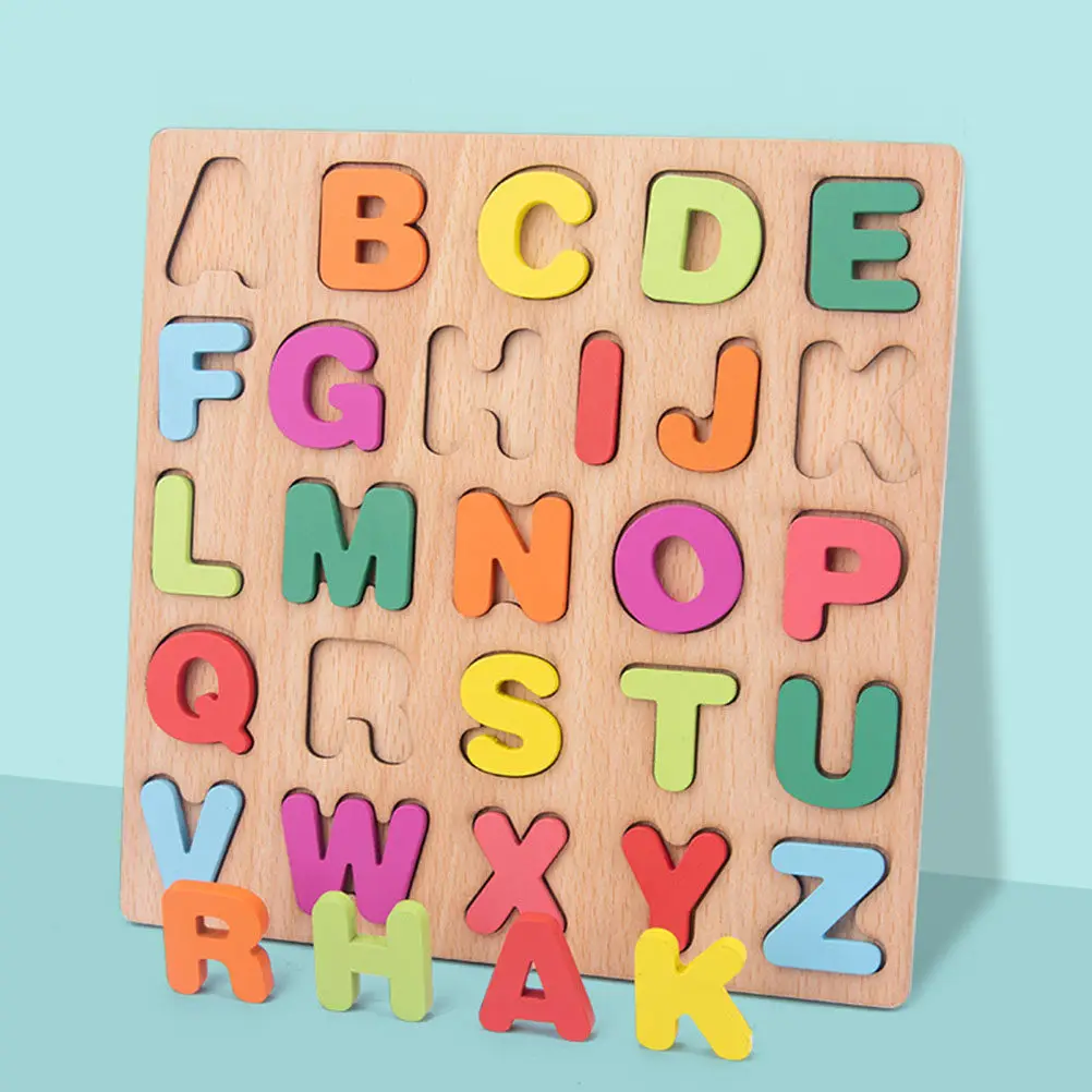 

2Sets of Alphabet Number Wooden Puzzles Colorful Cognitive Educational Games for Kids Early Learning Development