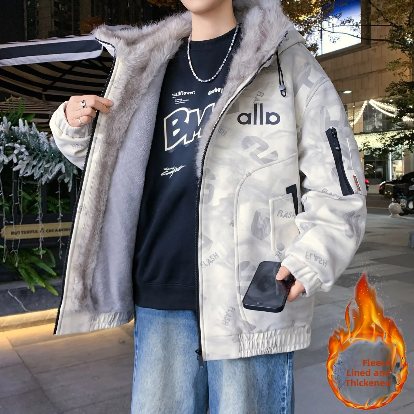 

Американская утепленная зимняя куртка для мужчин, хлопковая рабочая одежда, с капюшоном, теплая, на молнии, из полиэфирного волокна, с длинными рукавами