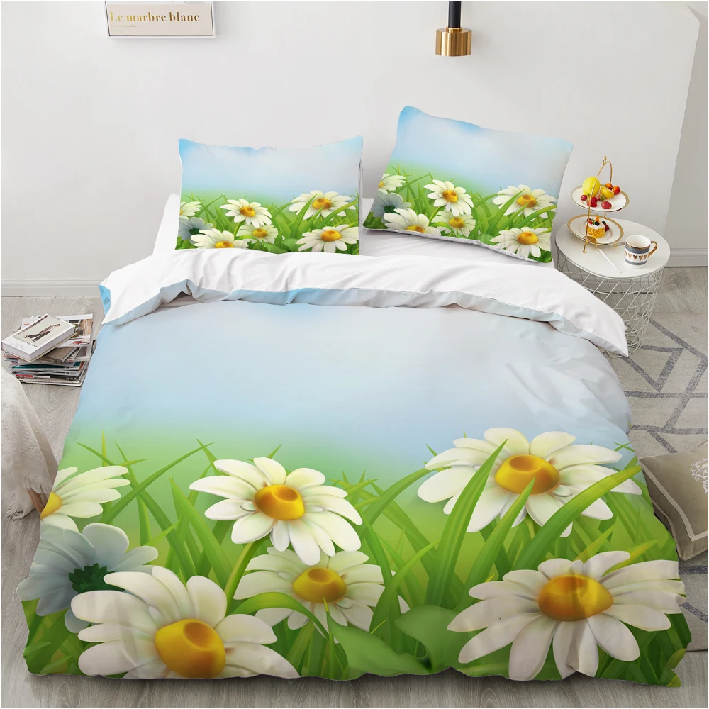 Sun Flower Bedding Set Sky Duvet Cover Quilt Cover King Size 150x200 150x220 200x200 200x220 200x230cm