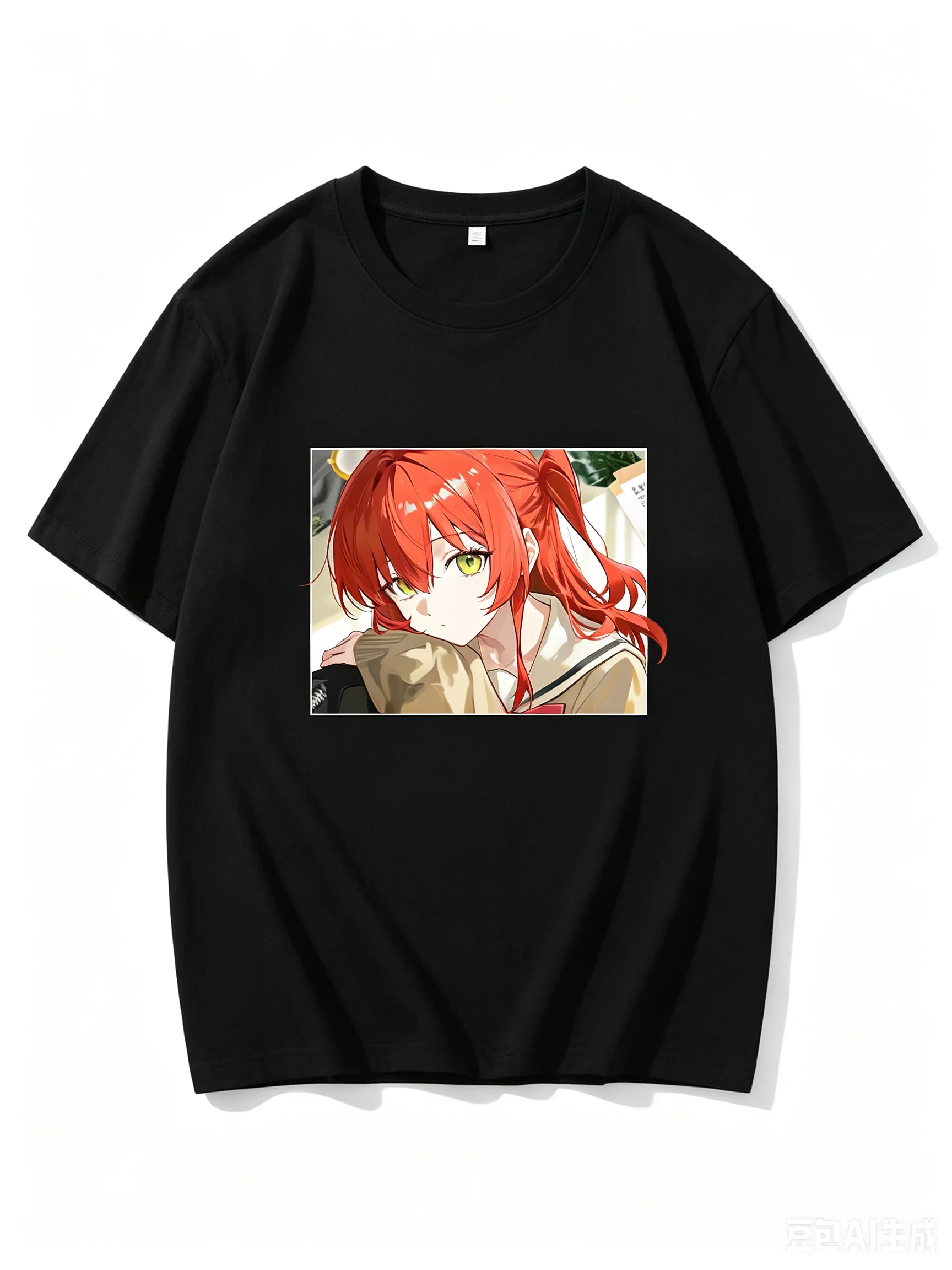 Ikuyo Kita Casual Resting Bust Anime Frame Graphic Crew Neck Short Sleeve Comfortable Women And Men T-shirt