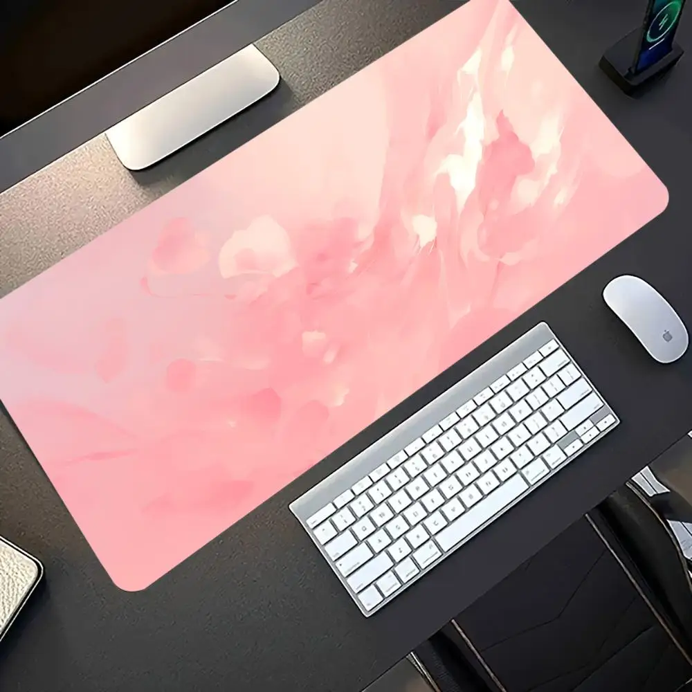 large mouse pad desk pad Computer Desk pad pc accessories gaming mats rubber anti-slip edge locking Blush Pink Marble office mat