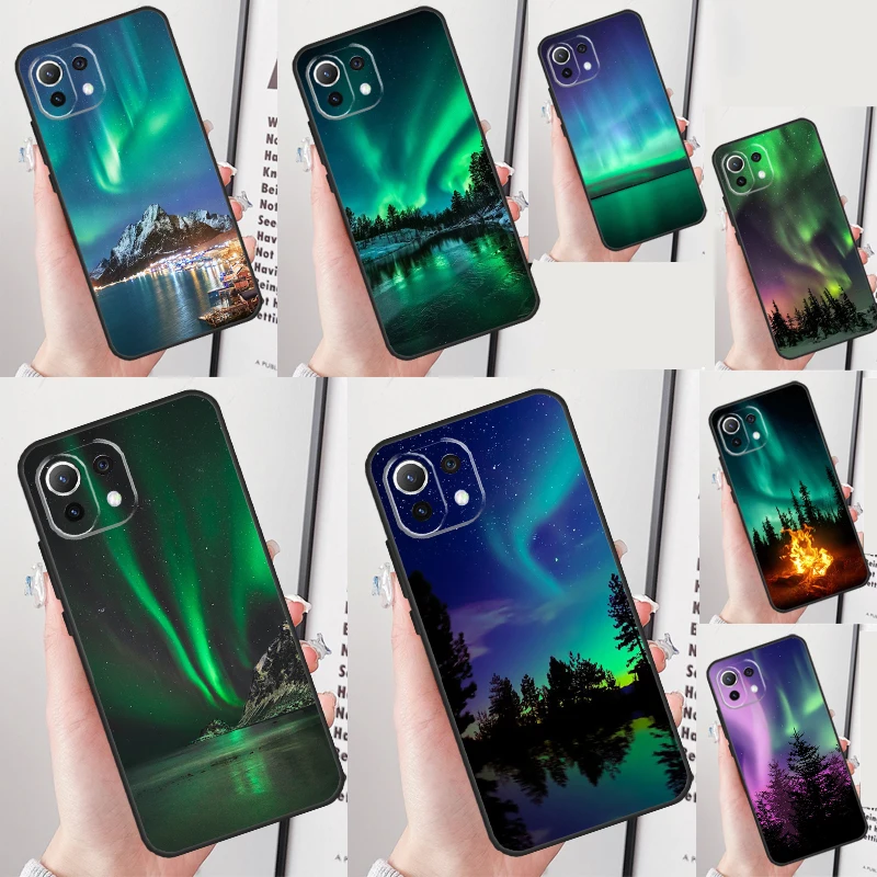 Northern Lights For Xiaomi 13 Ultra 12 Lite 11T 12T 13T Pro 12X POCO F5 X5 X3 Pro X4 F4 GT M5 M5s F3 Case