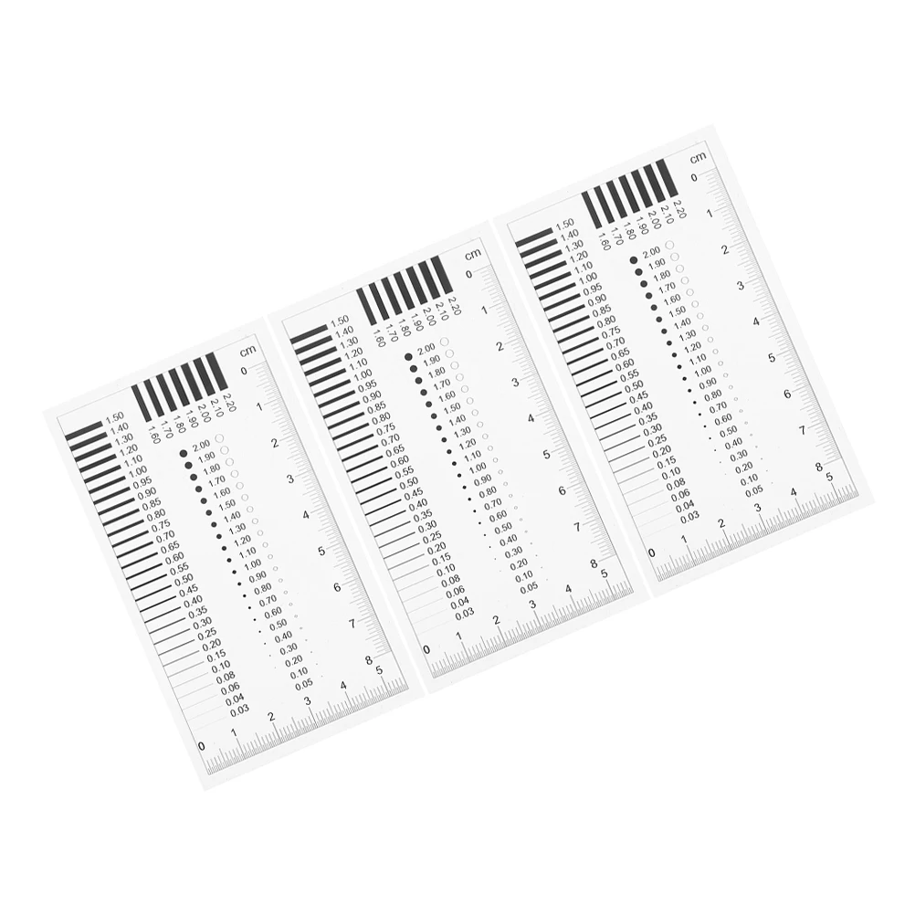 

3pcs Gauge Film Ruler Crack Measurement Tool High Precision Plastic Surface Defects Flaw Detection Instruments