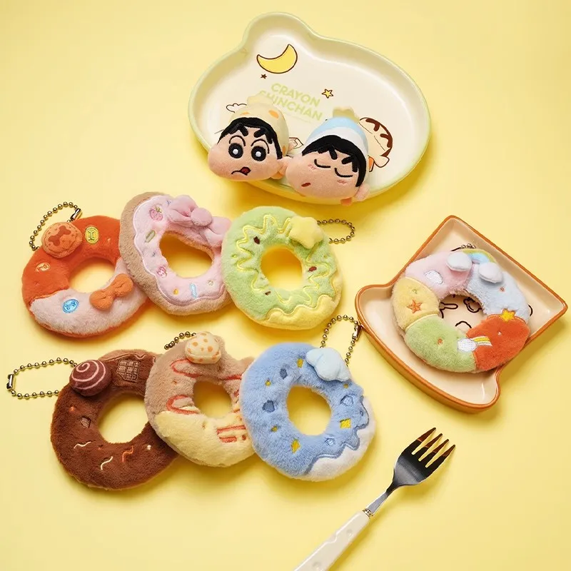 

New Original Crayon Shin Chan Donut Series Blind Box Cute Plush Bagback Pendant Ornament Doll Desktop Decoration Collection Gift