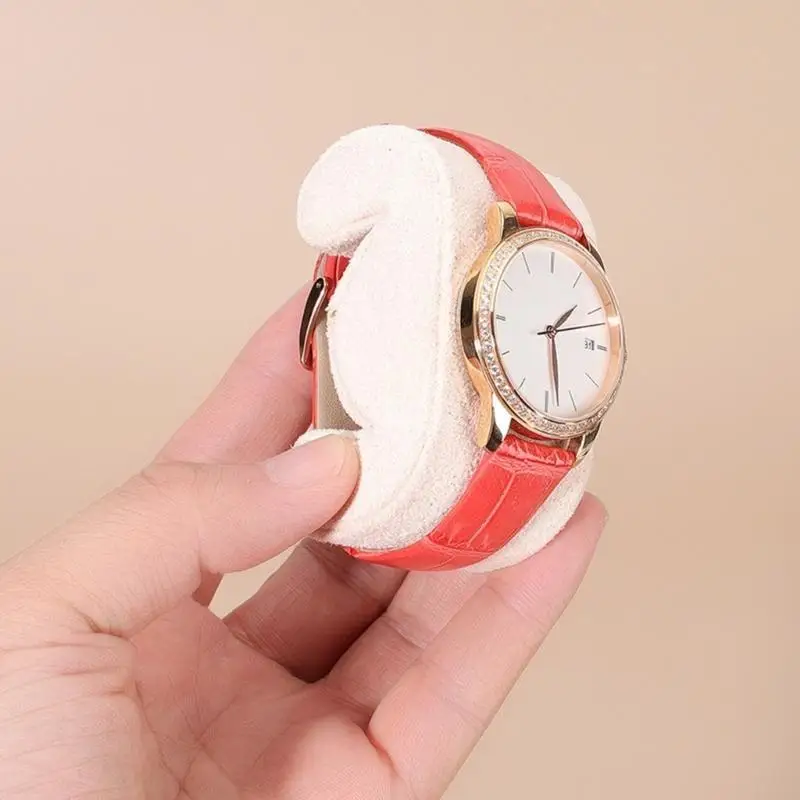 Soft Faux Deer Skin Watch Pillow Wristwatch Display Pad Jewelry Versatile Cushion for Accessory