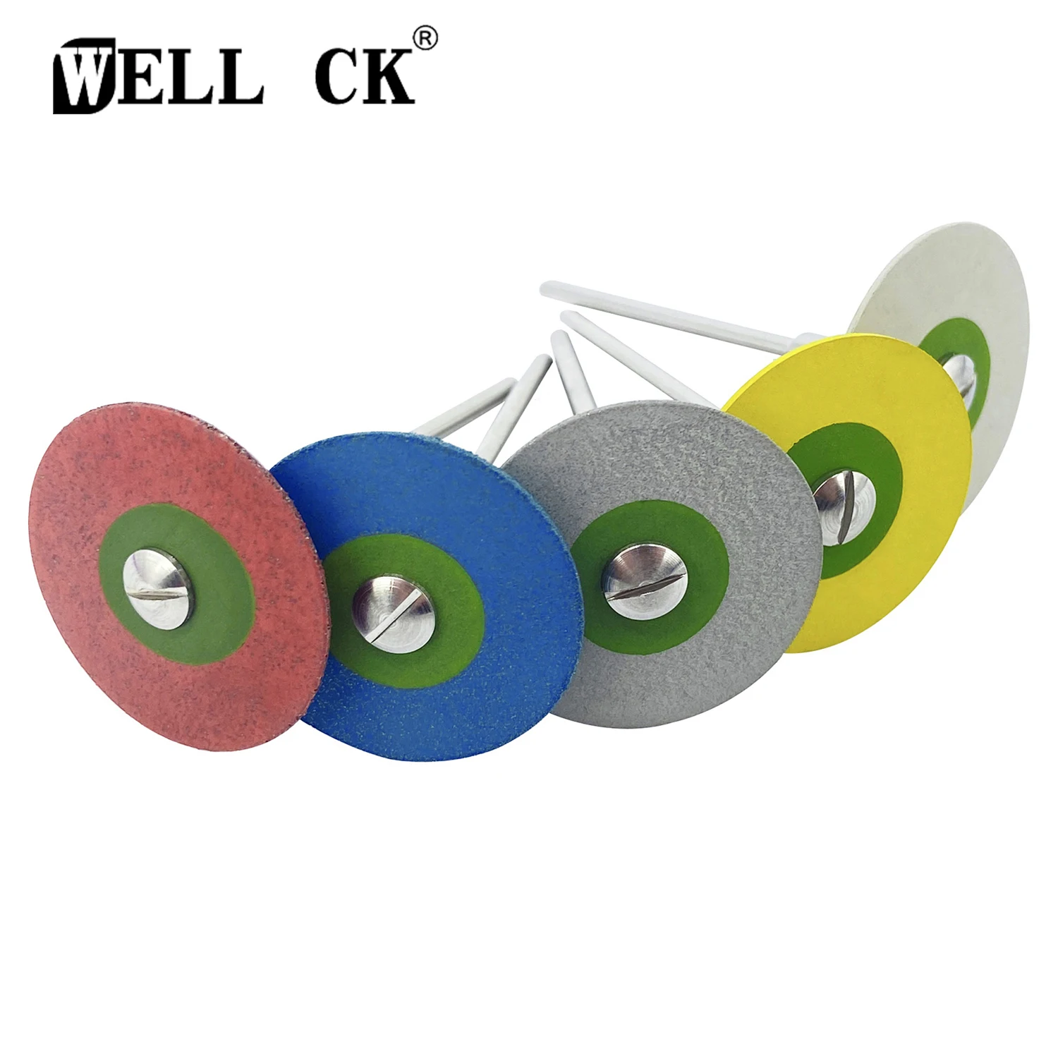 WellCK Dental HP 26mm Rubber Diamond Polisher Wheels Disc for Zirconia Porcelain Restorations Dental Lab Polisher Wheel Disc