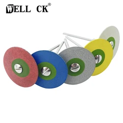 WellCK Dental HP 26mm Rubber Diamond Polisher Wheels Disc for Zirconia Porcelain Restorations Dental Lab Polisher Wheel Disc