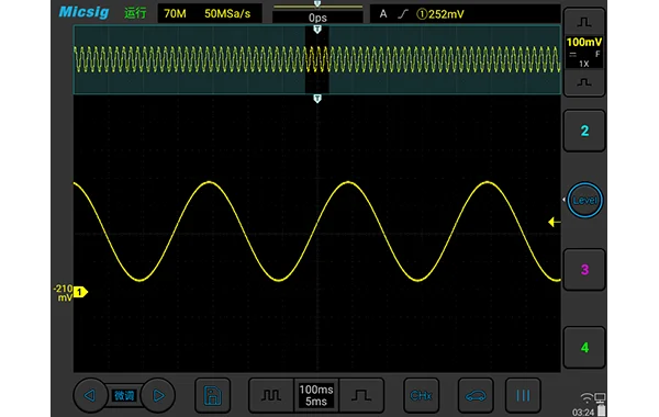 Micsig SATO1004 Portable Automotive Oscilloscope With 4 Channels 100Mhz Bandwidth 1GSa/s Sampling Rate 8" Touch Screen