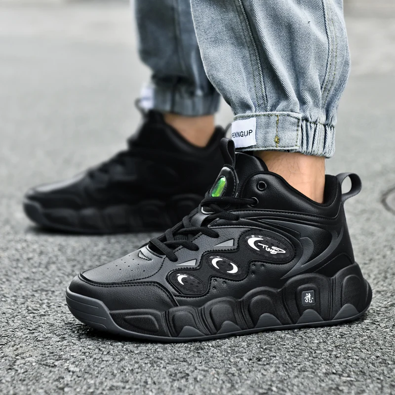 Plus Große Größe 50 51 52 53 54 Herren Basketballschuhe Leder Sneakers Knöchel Sportschuhe Anti-Rutsch Winter Plüsch Super Warm Neu – Detail 20