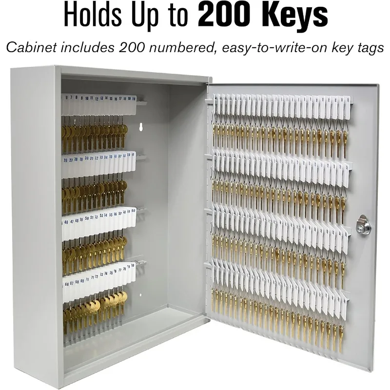 STEELMASTER Key Holder Cabinet Piano Hinged Door | Standard Keyed Lock | Steel Construction | Key Lock Box