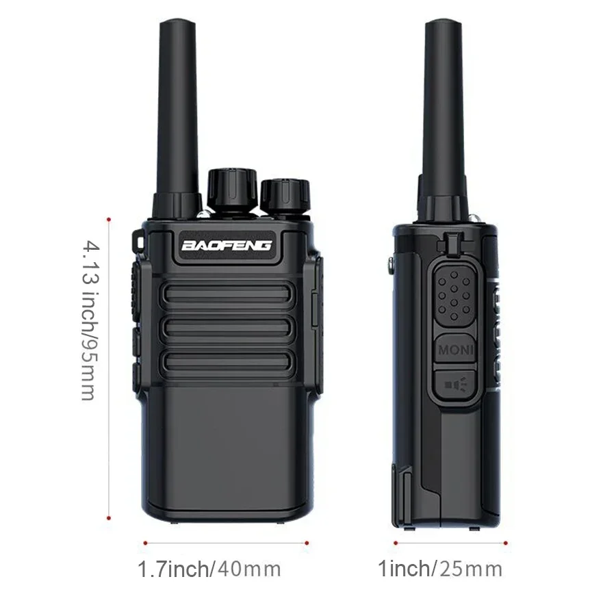 Baofeng 2PCS BF-V8 Walkie Talkie Range Mini Two Way Radios Type-C Charger Camping For Kids Birthday Gift Child Toys