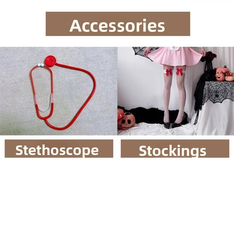 섹시 간호사 코스튬 스커트 성인 여성용 핑크 롤플레잉 의사 간호사 의상 패셔너블 무대 공연 의상